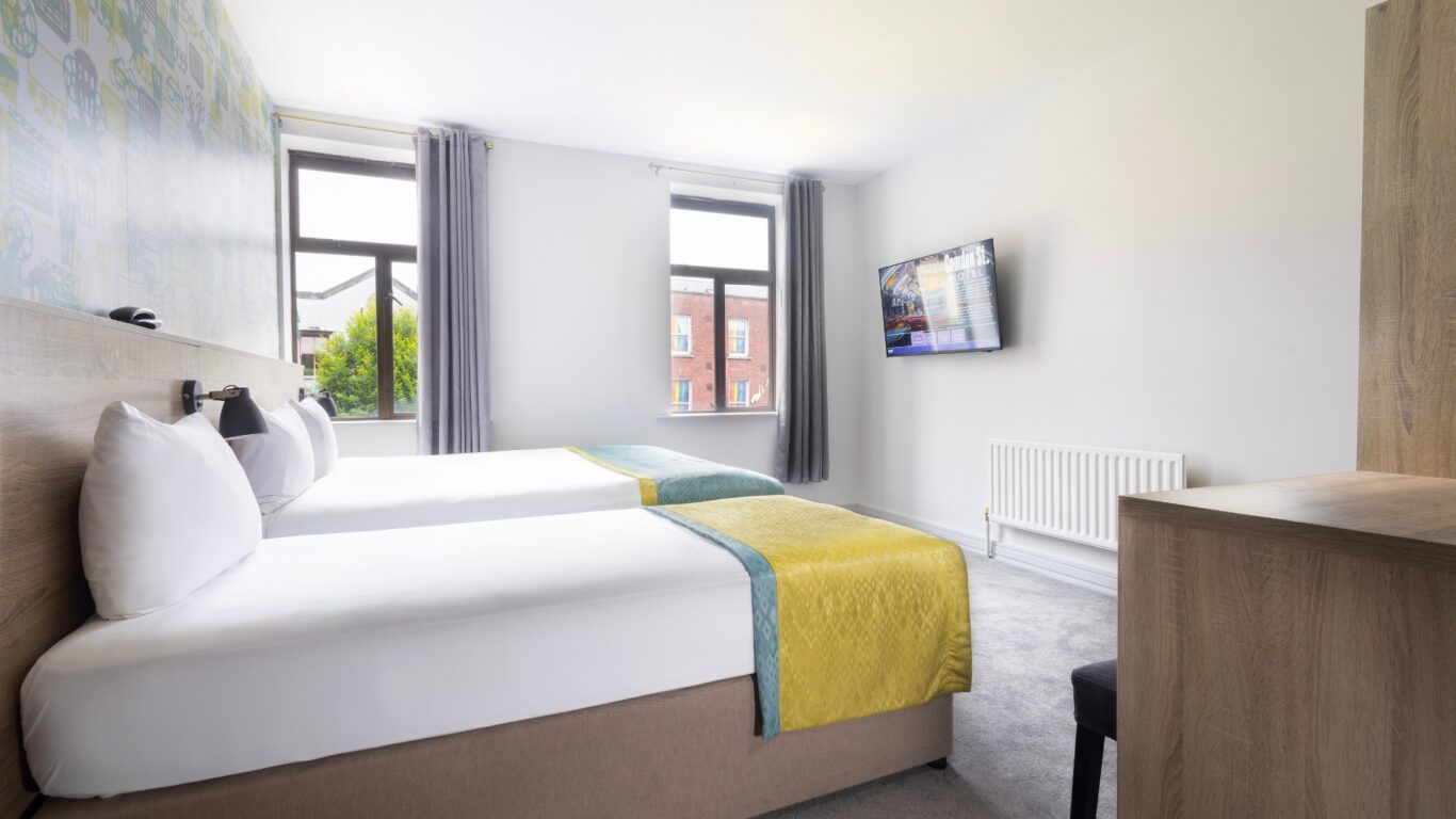 Double and single bed in Dublin City centre